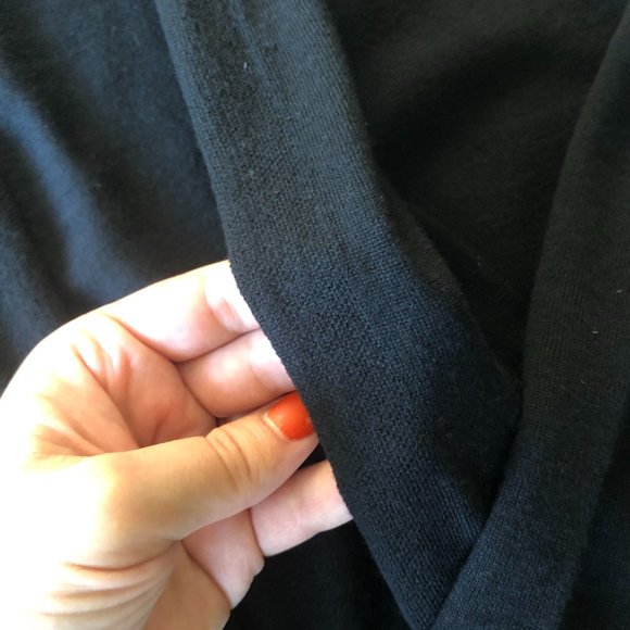 Theory lightweight black wool cardigan Petite Sm. - Picture 11 of 12